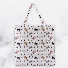 Illustration Cartoon Cat Paw Background Pattern Cute Grocery Tote Bag