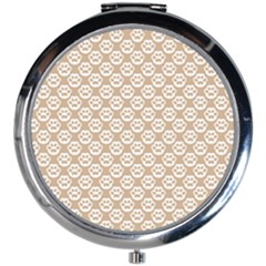 Brown Little Paws - Cute Cat Lover  Mini Round Mirror
