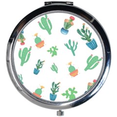 Among Succulents And Cactus  Mini Round Mirror