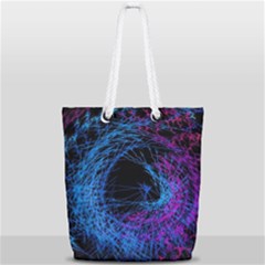 Symmetry Awesome 3d Digital Art Graphic Pattern Vortex Full Print Rope Handle Tote (small)