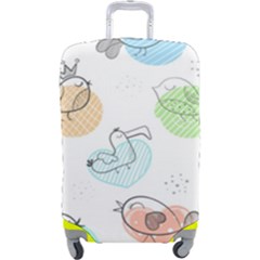 Cartoon-bird-cute-doodle-bird Luggage Cover (large)