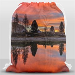 Lago Di Limides Dolomites Alps Italy Mountains Drawstring Bag (large)