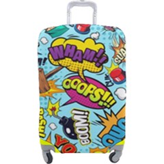 Comic Elements Colorful Seamless Pattern Luggage Cover (large)