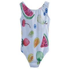 Fruit Summer Vitamin Watercolor Kids  Cut-out Back One Piece Swimsuit