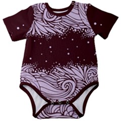 Ornamental Leaves Wallpaper Plants Baby Short Sleeve Onesie Bodysuit