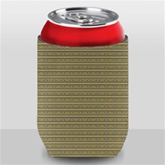 Golden Striped Decorative Pattern Can Holder