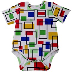 Colorful Rectangles                                                            Baby Short Sleeve Bodysuit