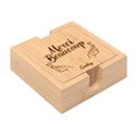 Personalized Hand Love Thank You Name Bamboo Coaster Set View2