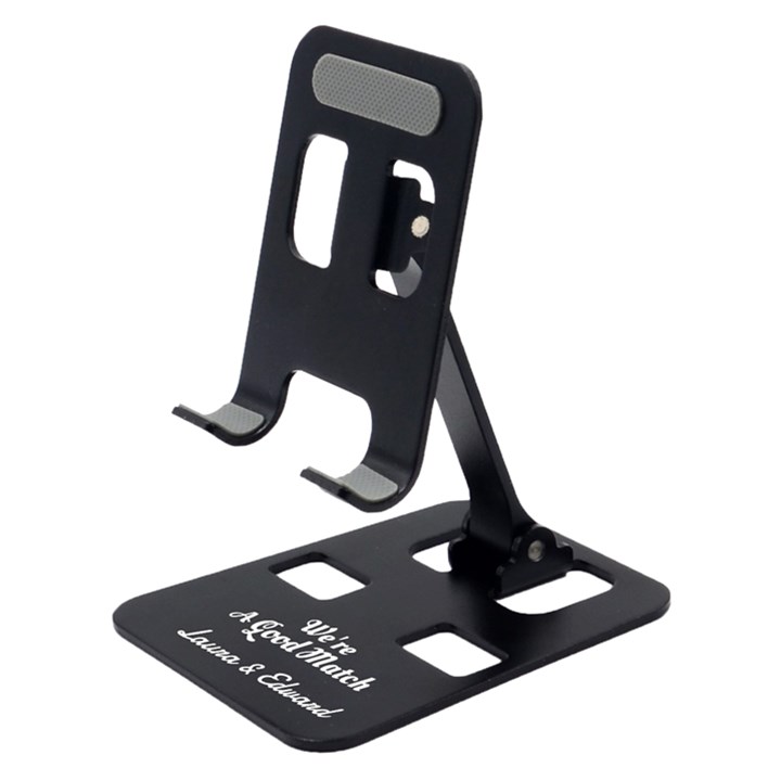 Personalized We are a Good Match Name Fully Adjustable Portable Phone/Tablet Stand