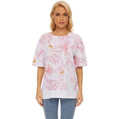 Botanical T- Shirt Botanical Birds Tropical T- Shirt Oversized Basic Tee