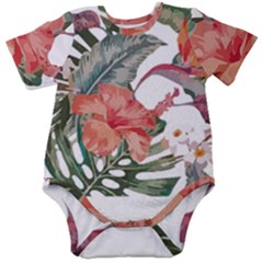 Tropical T- Shirt Tropical Fashion Florealense T- Shirt Baby Short Sleeve Bodysuit