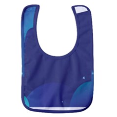 Abstract Blue Texture Space Baby Bib