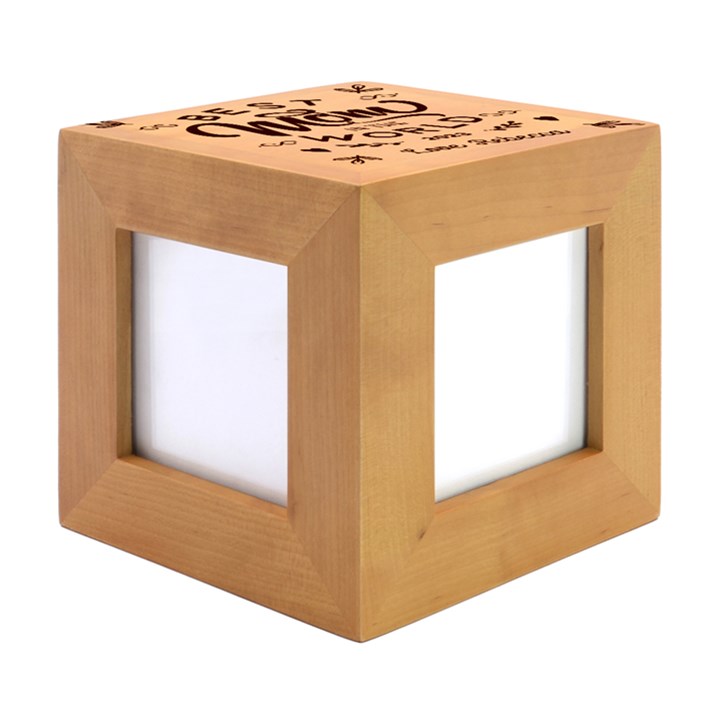 Personalized Best Mom in the World Name Wood Photo Frame Cube