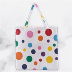 Polka Dot Grocery Tote Bag