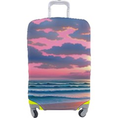 Sunset Over The Beach Luggage Cover (large)
