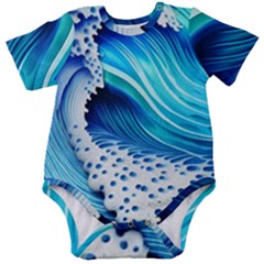 Blue Water Reflections Baby Short Sleeve Bodysuit