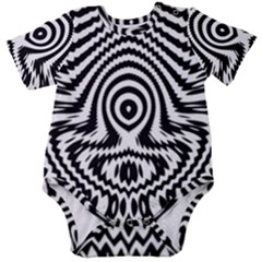 Monochrome Symmetry Abstract Baby Short Sleeve Bodysuit