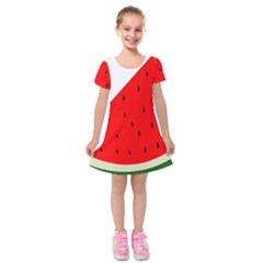 Fruit-01 Kids  Short Sleeve Velvet Dress