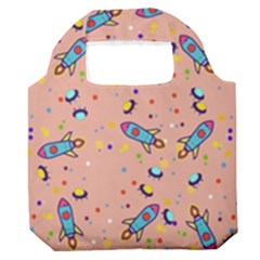 Rocket-ships Premium Foldable Grocery Recycle Bag