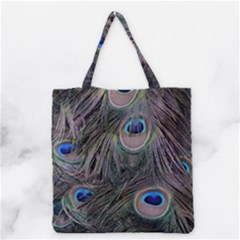 Peacock Feathers Peacock Bird Feathers Grocery Tote Bag