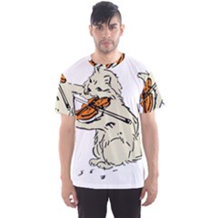 Cat Playing The Violin Art Men s Sport Mesh Tee