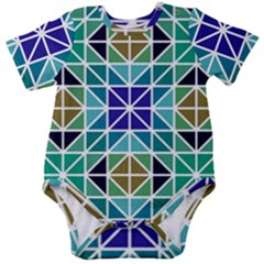 Mosaic-triangle-symmetry- Baby Short Sleeve Bodysuit