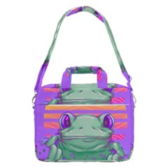 Frog Animal Sun Amphibian Figure Digital Art Macbook Pro 16  Shoulder Laptop Bag