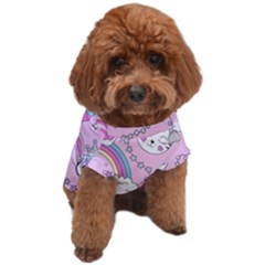 Beautiful-cute-animals-pattern-pink Dog T-shirt