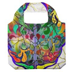 Brain Head Mind Man Silhouette Premium Foldable Grocery Recycle Bag