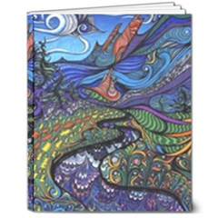 Psychedelic Landscape 8  X 10  Hardcover Notebook