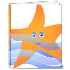 Beach Sea Shell Swimming 8  X 10  Hardcover Notebook
