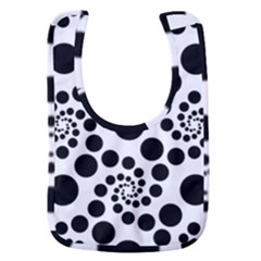 Dot Dots Round Black And White Baby Bib