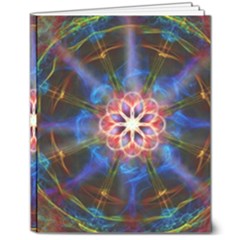 Mandala Pattern Kaleidoscope 8  X 10  Hardcover Notebook