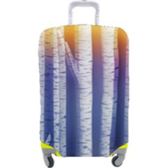 Birch Tree Background Scrapbooking Luggage Cover (large)