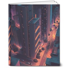 Abstract Landscape Landmark Town City Cityscape 8  X 10  Hardcover Notebook