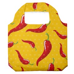 Chili-vegetable-pattern-background Premium Foldable Grocery Recycle Bag