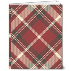 Tartan-scotland-seamless-plaid-pattern-vector-retro-background-fabric-vintage-check-color-square-geo 8  X 10  Hardcover Notebook