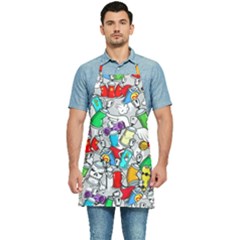 Graffiti-characters-seamless-pattern Kitchen Apron