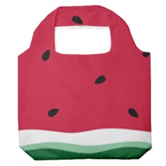 Minimalist Summer Watermelon Wallpaper Premium Foldable Grocery Recycle Bag