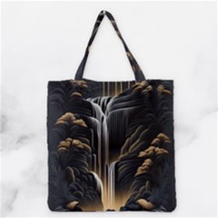 Waterfall Water Nature Springs Grocery Tote Bag