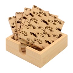 Cars Pattern Bamboo Coaster Set