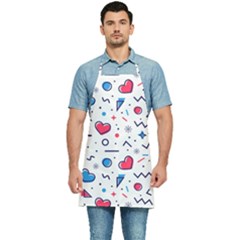 Hearts-seamless-pattern-memphis-style Kitchen Apron