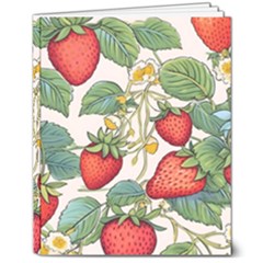 Strawberry Fruit 8  X 10  Hardcover Notebook