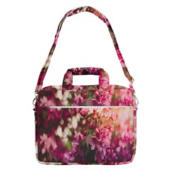 Pink Flower Macbook Pro 16  Shoulder Laptop Bag
