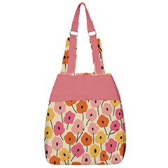 Floral Pattern Shawl Center Zip Backpack