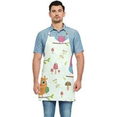 Forest-seamless-pattern-with-cute-owls Kitchen Apron