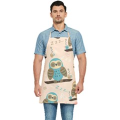 Seamless-pattern-owls-dream-cute-style-pajama-fabric Kitchen Apron