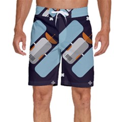 Satellite-machine-space-dark Men s Beach Shorts