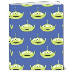 Alien Pattern 8  X 10  Hardcover Notebook
