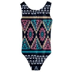 Aztec Wallpaper Kids  Cut-out Back One Piece Swimsuit